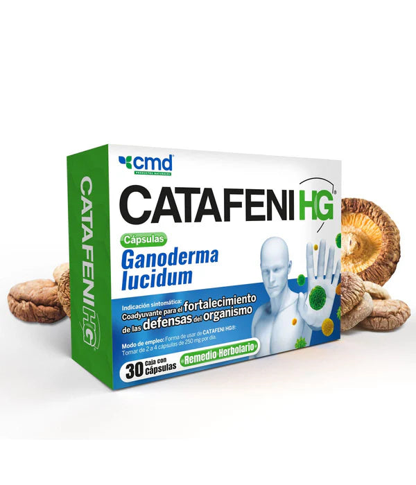 CATAFENI HG | Ganoderma Lucidum (Reishi) | 30 Cápsulas.